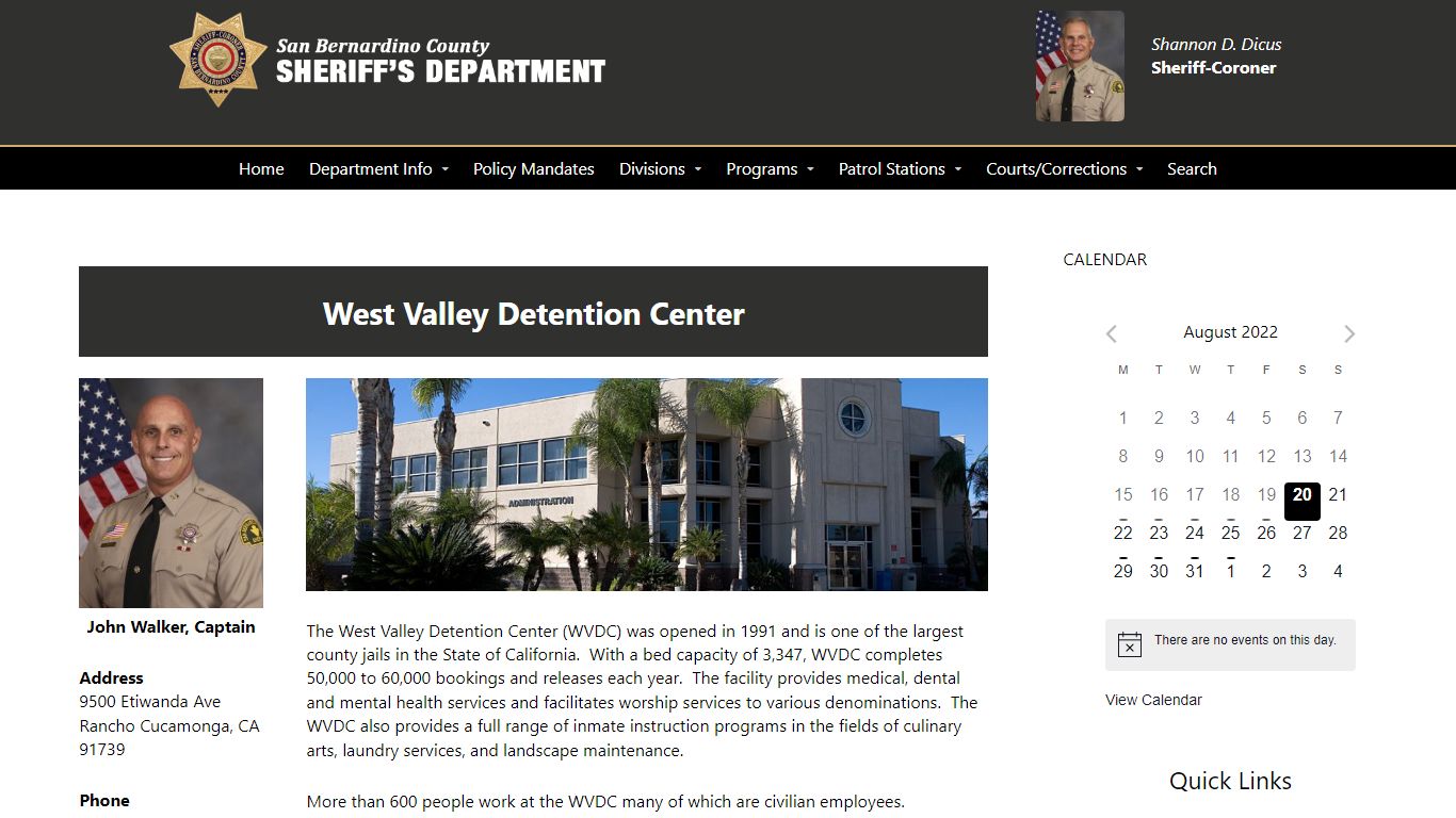 West Valley Detention Center - San Bernardino County